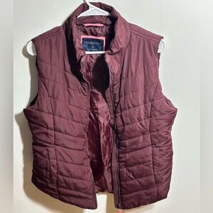 Aeropostale Women's Padded Vest - Deep Red